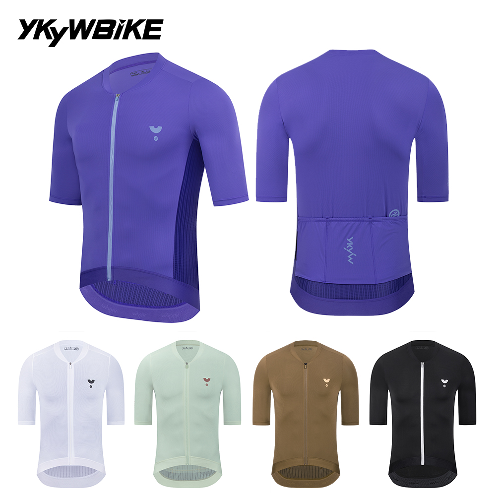 Ykyw Cycling Gear - ykyw 2025夏パープルサイクリングジャージ男性半袖トップス自転車シャツ通気性プロチームロードバイクレース服