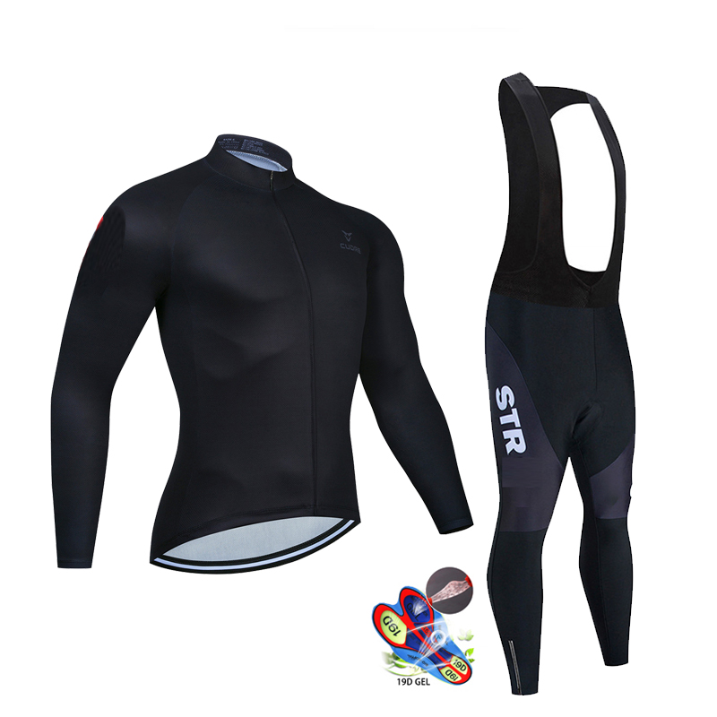 Cycling Gear Clothing - メンズ長袖サイクリングジャージ,スポーツウェア,通気性,スポーティ,ブラック,2022