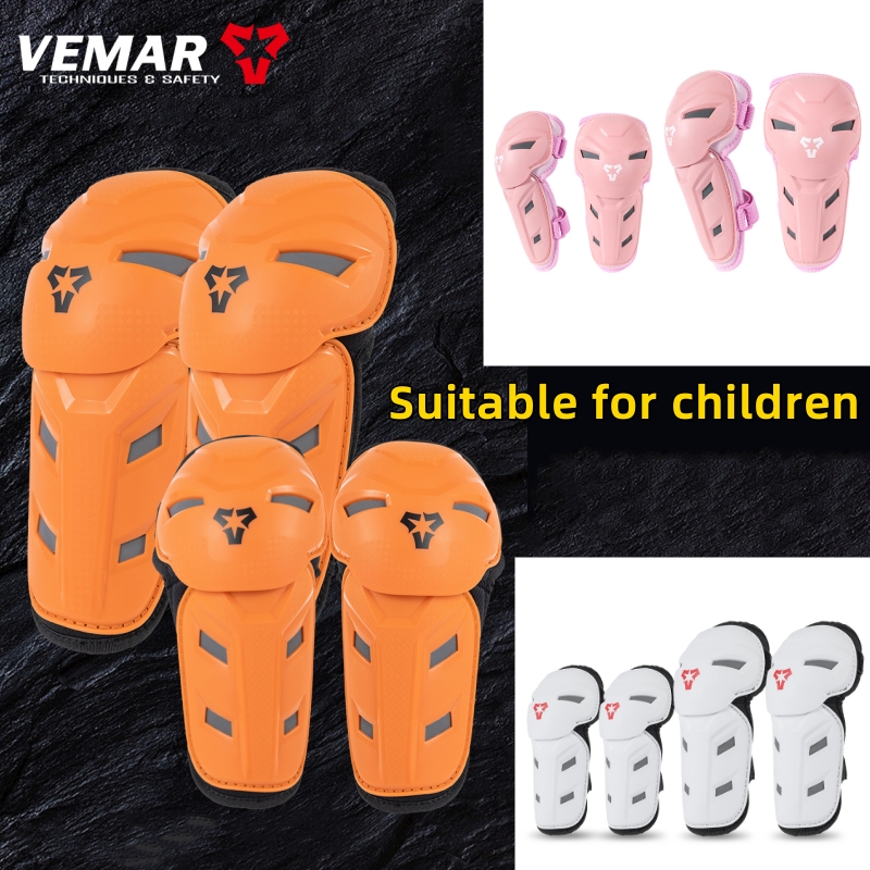 Cycling Protective Gear For Kids - VEMAR キッズオフロード保護ギア 調節可能な肘と膝ガード モトサイクリング/ローラースケート用 子供用肘膝パッド