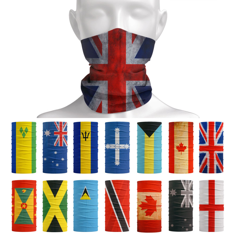 Cycling Gear Canada - Commonwealth of Cornlag多機能ヘッドウェア (女性と男性用) uk/england/canada/australia防塵サイクリングスカーフ