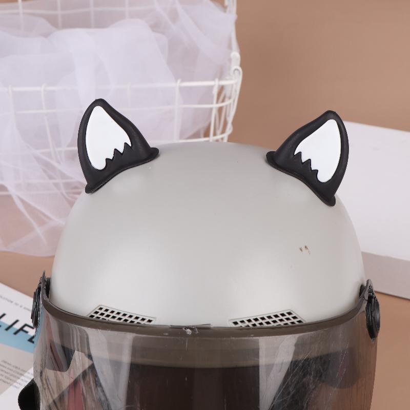 オートバイヘルメット猫耳装飾ヘルメット耳アクセサリースクータ - Cycling Gear Helmet のレビューと価格
