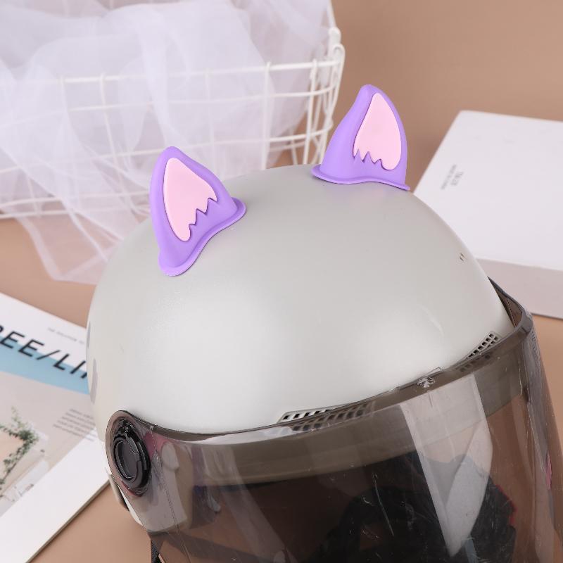 オートバイヘルメット猫耳装飾ヘルメット耳アクセサリースクータ - Cycling Gear Helmet のレビューと価格