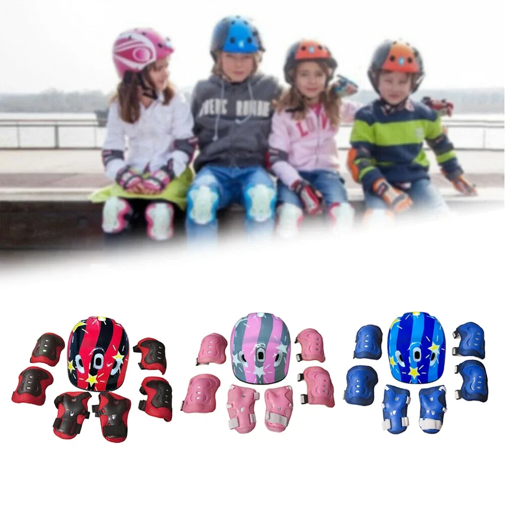 子供用の保護具セット、調節可能なヘルメットと膝パッド、肘パッ - Cycling Protective Gear For Kids のレビューと価格