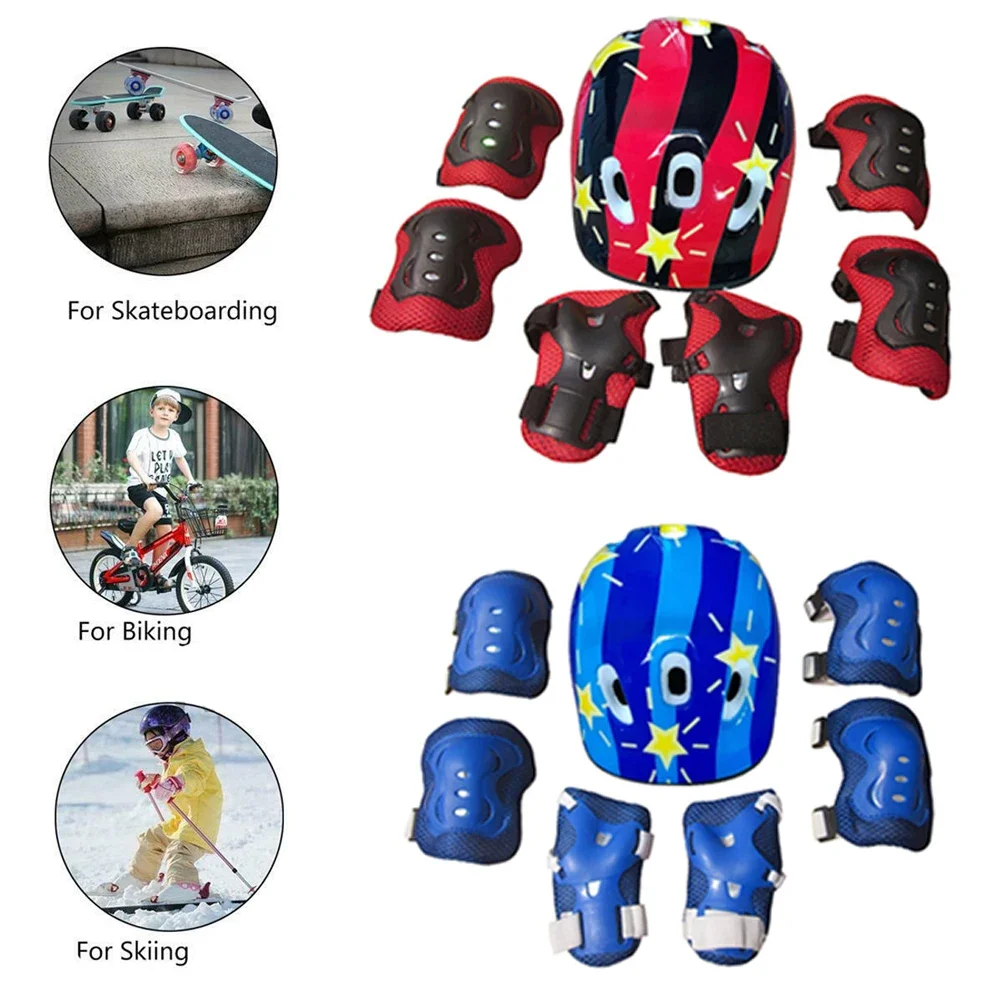 子供用の保護具セット、調節可能なヘルメットと膝パッド、肘パッ - Cycling Protective Gear For Kids のレビューと価格