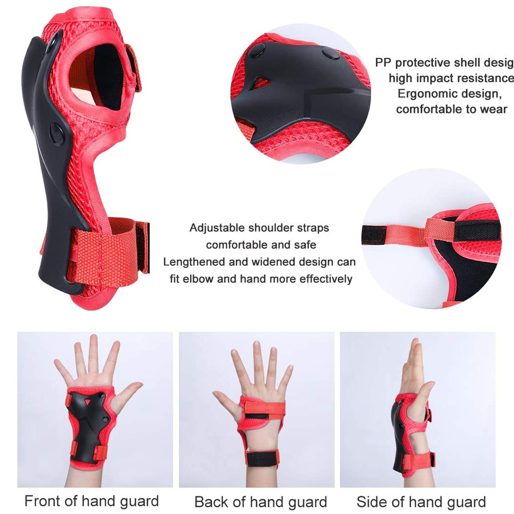 膝用エルボーリストパッド,保護具付きベビーヘルメット,自転車 - Cycling Protective Gear For Kids のレビューと価格