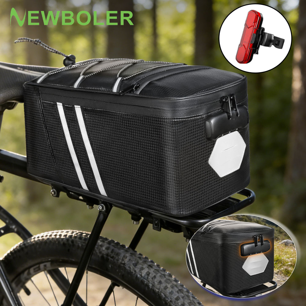 パスワードロック自転車後部座席バッグ MTB バイクラックバ - Cycling Gear Storage Rack のレビューと価格