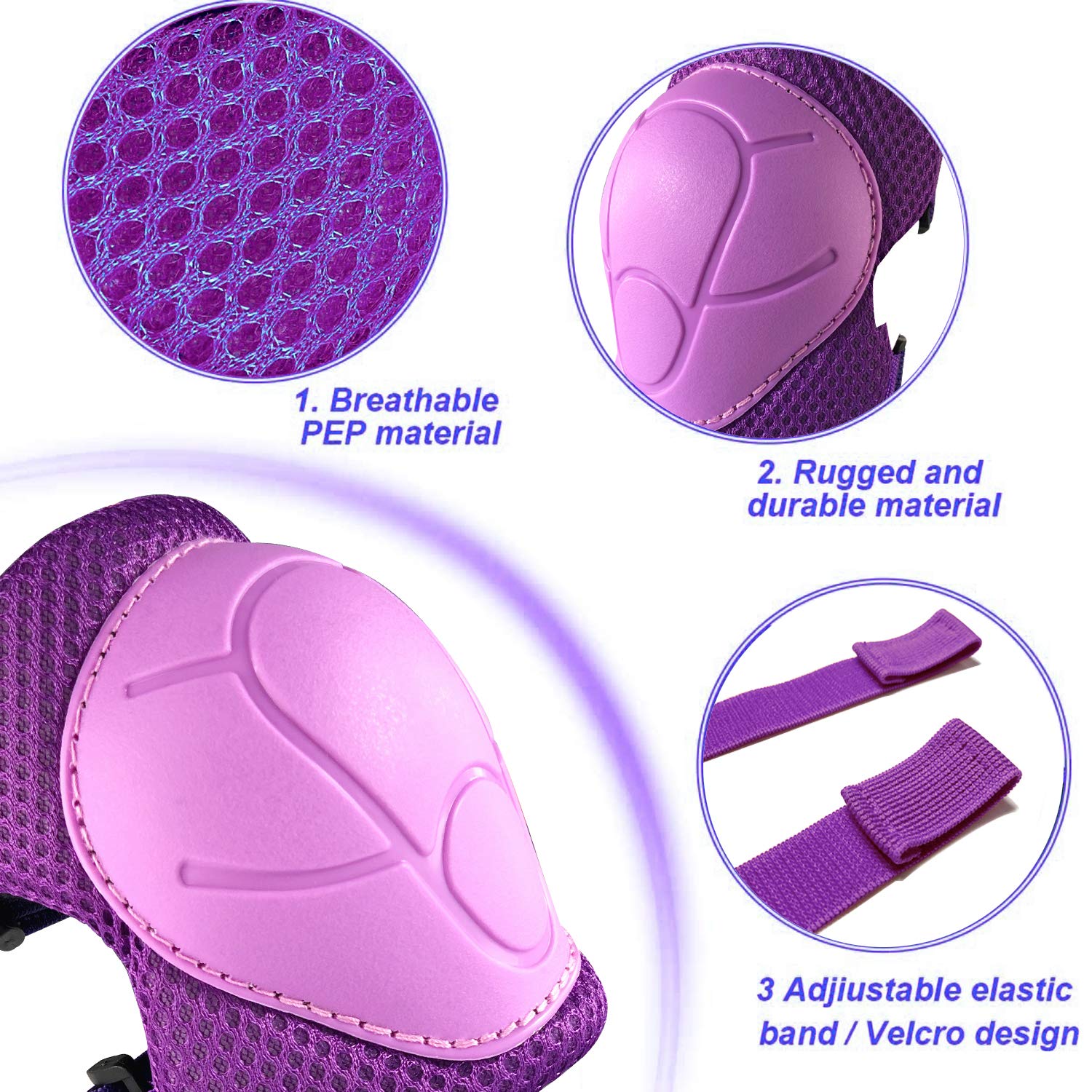 子供用膝パッドと肘パッド、幼児用保護ギアセット（女の子と男の - Cycling Protective Gear For Kids のレビューと価格