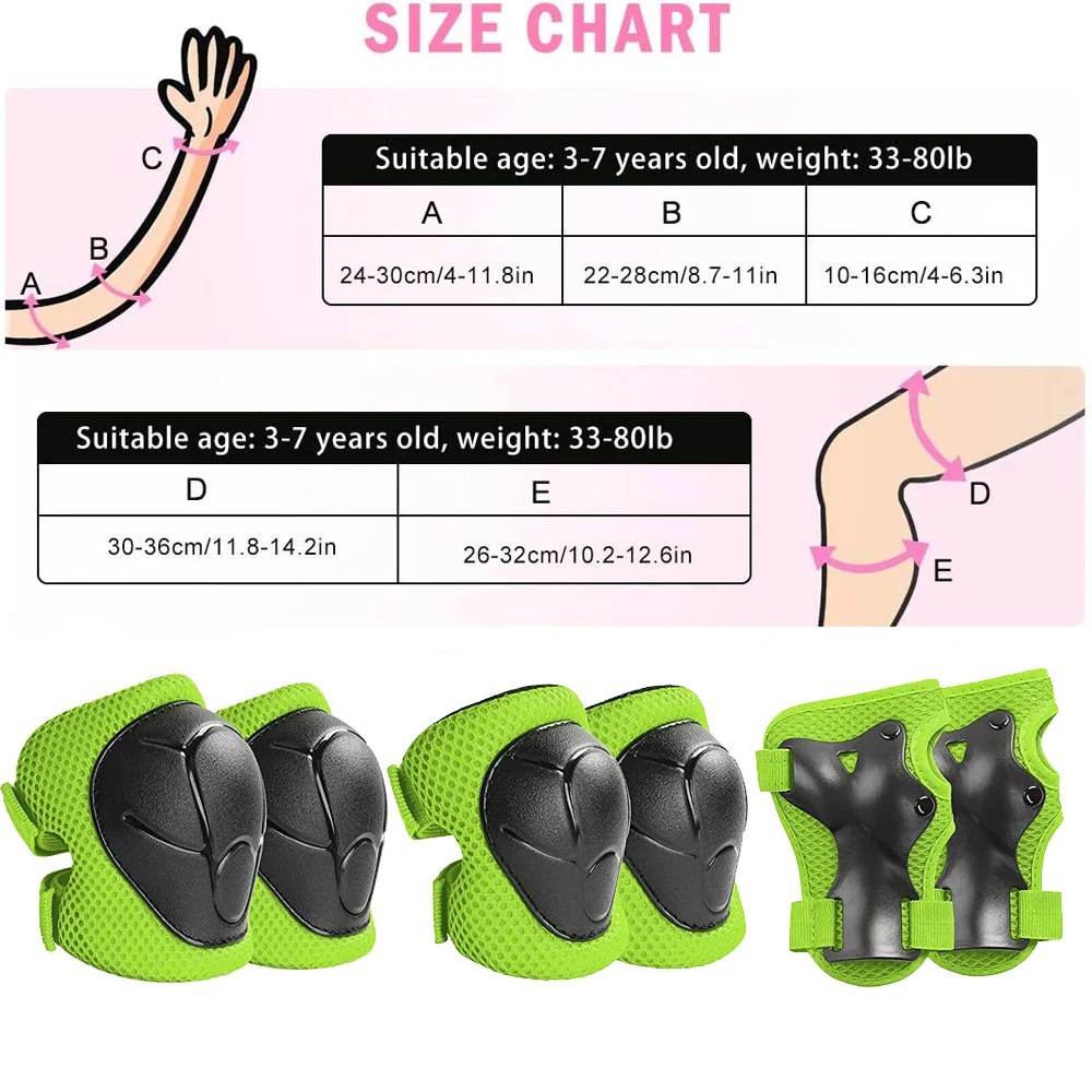 子供用膝パッドと肘パッド、幼児用保護ギアセット（女の子と男の - Cycling Protective Gear For Kids のレビューと価格