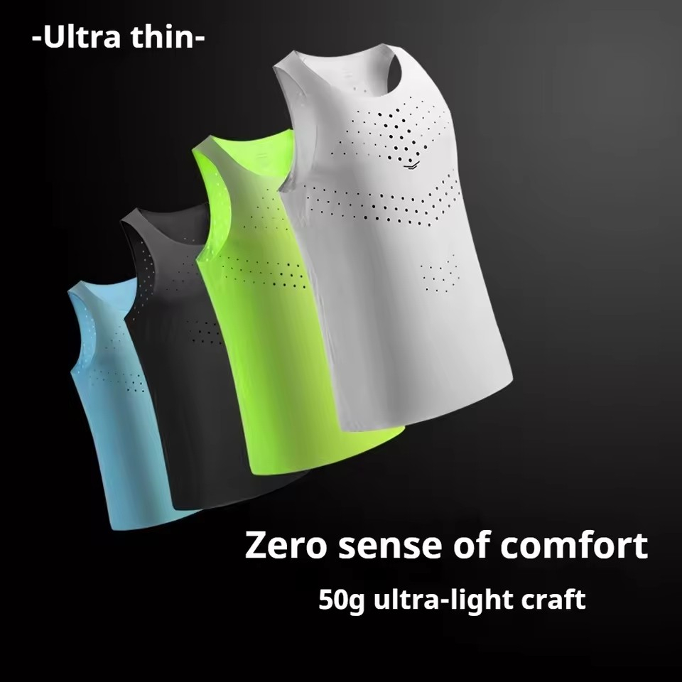 メンズ軽量ランニングベストトップス マラソン アウトドアスポ - Cycling Gear Clothing のレビューと価格