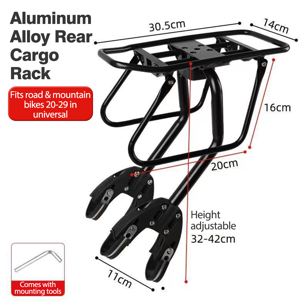 NEWBOLER リアバイクラック アルミ合金自転車荷物ブラ - Cycling Gear Storage Rack のレビューと価格