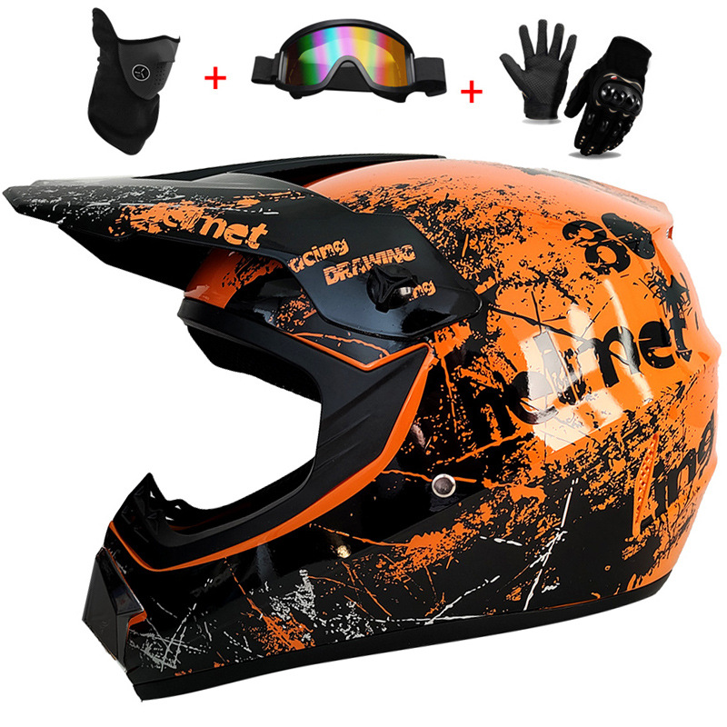 3 個の子供用オフロードフルヘルメット、モトクロスカスコ、カ - Cycling Protective Gear For Kids のレビューと価格
