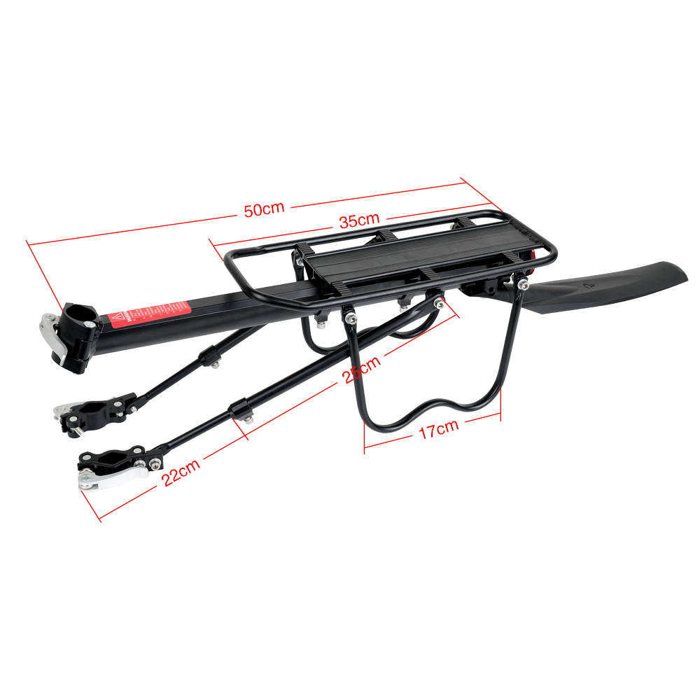 Rhinowalk-取り付けツール付き自転車ラゲッジキャリア - Cycling Gear Storage Rack のレビューと価格