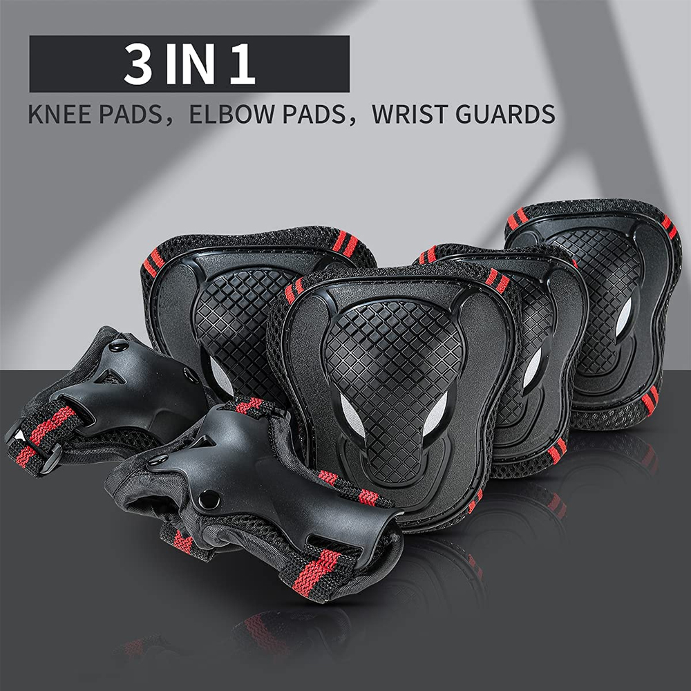 6-ピース/セットスポーツ保護具セット,膝パッド,肘パッド, - Cycling Protective Gear For Kids のレビューと価格