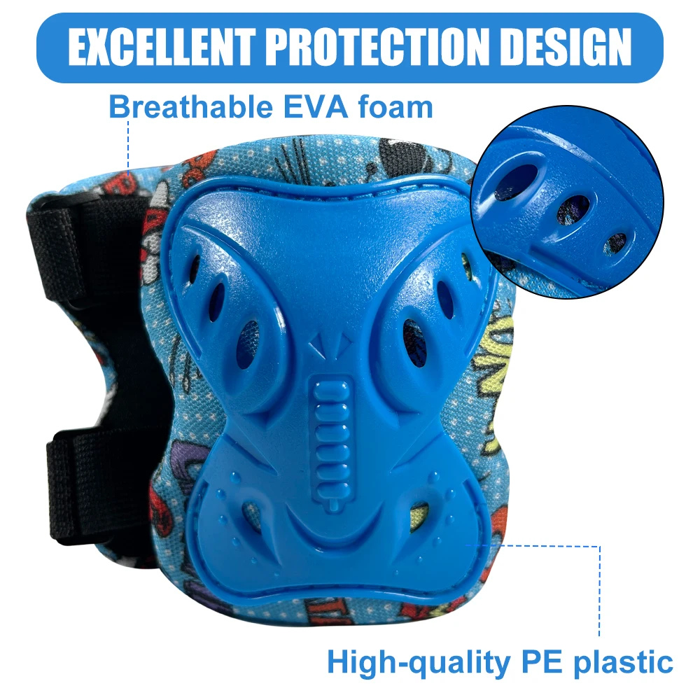 6個セット 子供用 3-12歳 膝肘パッド 保護具 ローラー - Cycling Protective Gear For Kids のレビューと価格